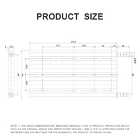 Bloque de Refrigeración de CPU Refrigerado por Agua de Aluminio Socooler para Caja de Ordenador, 244.5x118x14.5mm, Personalizable con 6 Vías de Agua