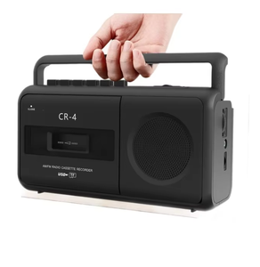 เครื่องเล่นคาสเซ็ตต์แบบย้อนยุค CR-4บลูมบ็อกซ์แบบพกพาวิทยุ FM USB TF MP3ระบบเครื่องเสียงสำหรับเดินทางกลางแจ้งในบ้าน - Product Image 1