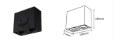 Spot encastré LED YaoTe moderne et minimaliste en aluminium noir, double tête, 6000K, carré, pour plafond, maison et bureau