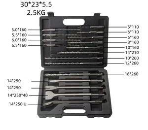 Set di 17 Pezzi di Scalpelli in Acciaio al Carbonio <span class=keywords><strong>e</strong></span> Punte da Trapano <span class=keywords><strong>SDS</strong></span> Plus per Muratura, per Calcestruzzo <span class=keywords><strong>e</strong></span> Granito - Product Image 2