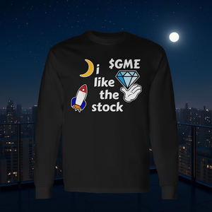 J'aime le t-shirt à manches longues Stock Rocket To Moon GME Hold Diamonds In Hand - Product Image 3