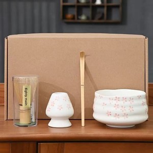 ชุดชาเขียวมัทฉะ HYE CG01 ซีรีส์ Kiln Change แบบมินิมอลทันสมัย เป็นมิตรกับสิ่งแวดล้อม เกรดสำหรับอาหาร พร้อมชุดอุปกรณ์มัทฉะ แปรง ชาม ช้อน - Product Image 3