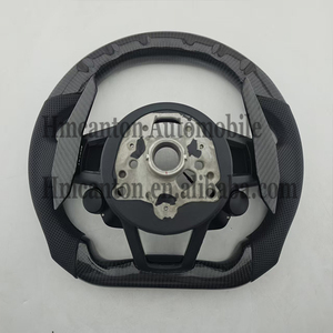 Volante Deportivo de Fibra de Carbono Forjada y Cuero Perforado con LED para Modelos Audi A3 A4 A4L A5 A7L A8 Q5 Q7 B9 A6 R8, Venta al Por Mayor - Product Image 2