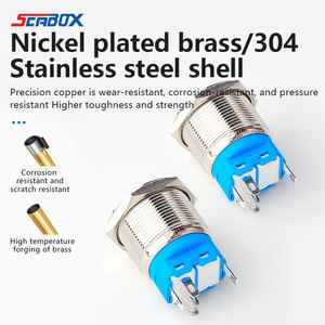 Seabox Pulsante a Pressione di Alta Qualità in Acciaio Inox 1NO, Piccola Corrente, Autobloccante, R/<span class=keywords><strong>G</strong></span>/<span class=keywords><strong>Y</strong></span>/<span class=keywords><strong>B</strong></span>/W, Completamente Illuminato, Grado di Protezione IP65 - Product Image 2
