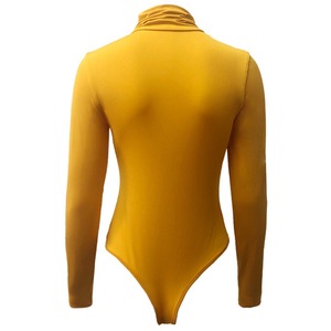 Abbigliamento da <span class=keywords><strong>donna</strong></span> Basic autunno inverno europeo americano semplice <span class=keywords><strong>body</strong></span> a collo alto a maniche lunghe - Product Image 2