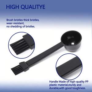 Cuillère à <span class=keywords><strong>café</strong></span> avec brosse pour moulin à expresso 2-en-1, compatible <span class=keywords><strong>Cuisinart</strong></span> DBM-8P1, poils en nylon, plastique PP, outils de barista - Product Image 3