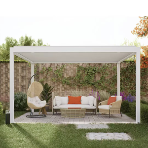 Pergola de jardin extérieure en aluminium et verre, <span class=keywords><strong>solaire</strong></span>, LED, étanche, portable, télécommandée, alimentée par batterie, silencieuse, pour <span class=keywords><strong>balcon</strong></span>, gazebos, tentes - Product Image 1