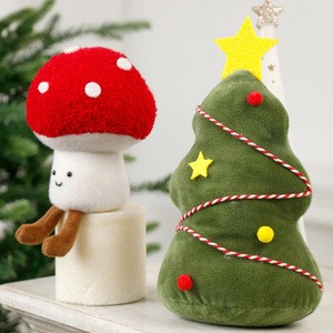 Jouets en peluche de Noël mignons pour enfants : cerf, Père Noël, bonhomme de neige, renne – Poupées en peluche pour les fêtes - Product Image 2