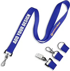 Lanyards With Logo Custom Cartoon Lanyard Neck Strap With Key Ring Double-Sided Full Color Print For ID Card Holder