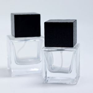 Factory Mens Custom Crimp <b>Perfume</b> Glass <b>Bottle</b> Luxury Pump Sprayer clear Empty square <b>30ml</b> 50ml 100ml <b>Perfume</b> <b>Bottle</b> With Box - Product Image 4