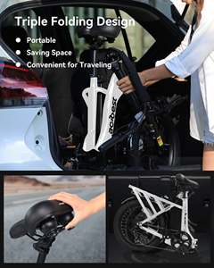 ACTBEST Mars 500w Bicicletta Elettrica Pieghevole Mini Fatbike da <span class=keywords><strong>20</strong></span> Pollici con Telaio Ribassato per Adulti - Product Image 6