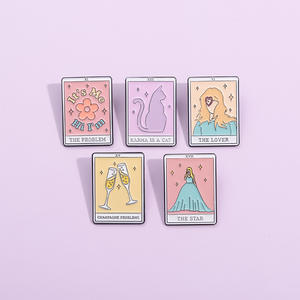 Pin esmaltado de Metal <span class=keywords><strong>Tarot</strong></span> Star Around the Music Taylor Broche creativo Insignia de Metal Accesorios de ropa Regalos Insignias esmaltadas personalizadas - Product Image 1