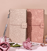Cahier en dentelle de style européen-Journal d'écriture A6 fait à la main, livre d'écriture antique avec boîte-cadeau