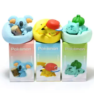 Hot Selling Sleeping Pokemoned Boxes Anime Pokemoned Pika Model Statue Collection Anime Action Figures Kids Boys Girls Toys