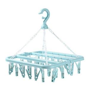 Séchoir pliant multifonctionnel avec 32 pinces, <span class=keywords><strong>cintre</strong></span> simple en plastique pour vêtements d'adultes, <span class=keywords><strong>sous</strong></span>-vêtements et chaussettes d'enfants - Product Image 6