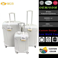 Prix Usine Tendance Valise de Voyage 3 Pièces en ABS avec Roues Pivotantes Bagage Cabine pour le Voyage