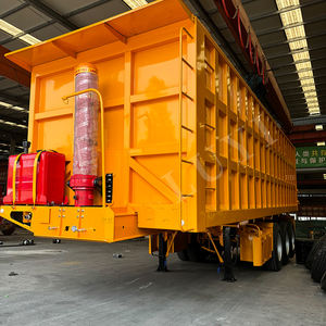 Semi-<span class=keywords><strong>remorque</strong></span> haute résistance de 80 tonnes utilisée pour le chargement de la <span class=keywords><strong>remorque</strong></span> à benne basculante arrière en grain de pierre avec caractéristiques étanches scellées - Product Image 3