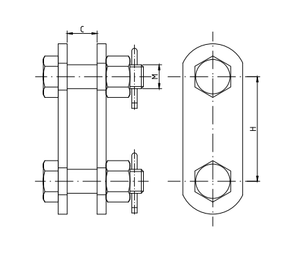 Pièces de quincaillerie universelles à double chape parallèle de type P Conforme aux spécifications générales pertinentes - Product Image 2