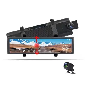 12 אינץ Rearview מראה דאש מצלמת כפולה 4K 2160P GPS WIFI רכב DVR Dashcam רכב מצלמה