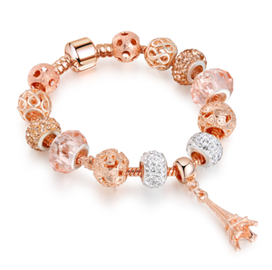 Nueva llegada <span class=keywords><strong>de</strong></span> diseño exquisito <span class=keywords><strong>cristal</strong></span> <span class=keywords><strong>austriaco</strong></span> <span class=keywords><strong>pulseras</strong></span> <span class=keywords><strong>de</strong></span> perlas <span class=keywords><strong>de</strong></span> las mujeres <span class=keywords><strong>pulseras</strong></span> del encanto del corazón oro rosa - Product Image 5