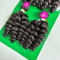 KEMY HAIR 4 pièces Extensions de cheveux synthétiques Bounce Fumi Loose Deep, qualité cheveux humains, fibres premium, multi-packs pour femmes