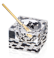 RAY YI Boîte à pot de miel unique de luxe en acrylique Judaica carré personnalisé
