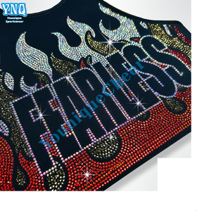 Precio bajo Cheer Bling Hotfix Custom Rhinestone Heat Transfer Design Iron on T-shirt - Product Image 3