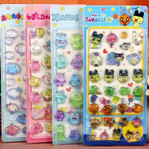 Nouveaux autocollants en relief en époxy cristal solide japonais 3D stéréo, 8 types, dessins animés pour enfants, Tamagotchis, autocollants vintage en forme de goutte d'eau - Product Image 2