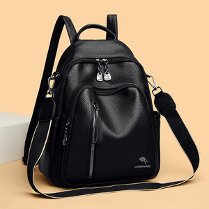 Wholesale New Custom PU Leather <b>Large</b> Capacity College Travel <b>Backpack</b> Women's <b>Backpacks</b> - Product Image 1