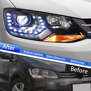 Ensemble de phares LED KGKB, style haut de gamme modifié, lentille de projecteur DRL pour <span class=keywords><strong>VW</strong></span> <span class=keywords><strong>Sharan</strong></span> 7N 2012-<span class=keywords><strong>2018</strong></span>, Plug and Play - Product Image 6