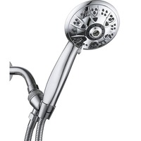 Ensemble de douche de salle de bain mural avec mitigeur de baignoire chromé de haute qualité, pommeau de douche économiseur d'eau, douchette à main Lotus et fonction pluie
