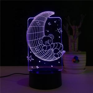 โรงงานโดยตรง<span class=keywords><strong>ราคา</strong></span> OEM ODM เปลี่ยนสีห<span class=keywords><strong>ม</strong></span>ีนอนหลับสร้างสรรค์3d นำแสงกลางคืน - Product Image 4