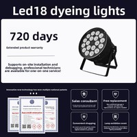 Projecteurs LED PAR RGBW 18 pièces IP33 110V-220V Finition Brillante Garantie 2 Ans pour Studios de Diffusion en Direct et Studios de Danse