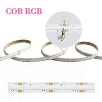 Lampu Strip LED RGB COB 24V Tanpa Titik Pencampuran Warna Halus Kontrol Aplikasi Rumah Pintar Kamar Tidur TV Ruang Game Pesta