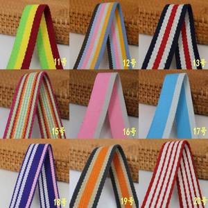 Correas de algodón Cinta de rayas coloridas Cinta Llaveros Bolsa Mango Cinturón Totes Bolsa Cinturones Collar de perro Correas de monedero 30mm - Product Image 3