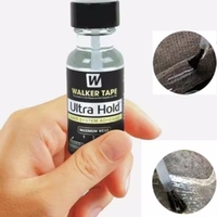 Colle pour perruque en dentelle Walker Tape Ultra Hold 15 ml avec étiquette personnalisée gratuite, adhésif transparent pour perruque en dentelle pour remplacement de cheveux, application au pinceau