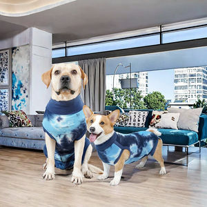 Abrigo de algodón con tinte de corbata antilamiendo de lujo para perros y gatos, traje de recuperación quirúrgica para perros, ropa de Cirugía de primavera y verano - Product Image 5