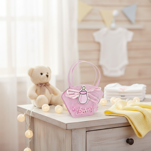 Piccole Borse Rosa per Bomboniere, Sacchetti Regalo per Biberon - Product Image 3