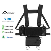 Panneau de poitrine tactique léger et modulaire avec pochette amovible et ceinture abdominale entièrement réglable
