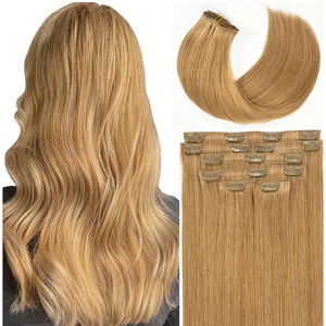 Extensiones <span class=keywords><strong>de</strong></span> Cabello Humano Real <span class=keywords><strong>de</strong></span> <span class=keywords><strong>18</strong></span> Pulgadas, Color Castaño Oscuro Balayage, 7 Piezas, Invisibles, <span class=keywords><strong>Doble</strong></span> Trama, con Clip, Lisas, Remy, Decoloradas/Tinteadas - Product Image 1