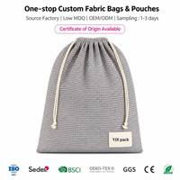Herbruikbare biologische katoenen mesh tas met trekkoord, ecologische cosmetische fruitnetzak, OEM, lage minimale bestelhoeveelheid
