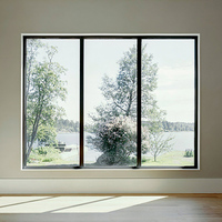 Clearview anodisé 2023 3 panneaux portes et fenêtres en aluminium verre fenêtres coulissantes de luxe pour la maison