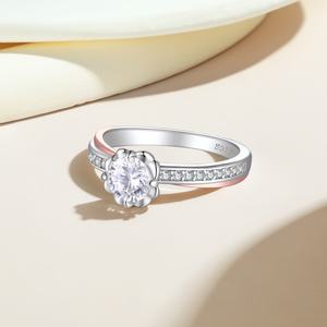 Anillos de Plata de Ley de Lujo al por Mayor para Mujer, Chapados en Oro Rosa, Certificados por CMA, Elegantes Anillos de Compromiso para Bodas y Fiestas - Product Image 4