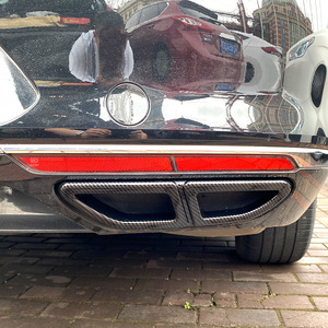 Garniture de tuyau d'échappement en fibre de carbone pour Volkswagen Magotan Passat B8, cadre de silencieux à quatre sorties, noir piano ABS - Product Image 4