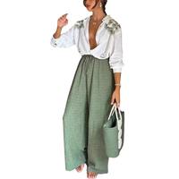 Boutique Collection Automne 2025-Ensemble 2 Pièces Décontracté pour Femme Nouvelle Chemise Imprimée à Manches Longues et Simple Boutonnage XL Loose Daily Wear