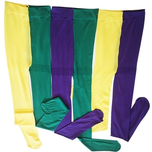 Mardi Gras Party <strong>Tights</strong> Purple <strong>Yellow</strong> Green Stretched Tight Leggings for Women Party Favors - Product Image 3