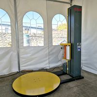 Machine d'emballage semi-automatique de palettes avec film étirable et contrôle PLC pour ligne d'emballage alimentaire automatique