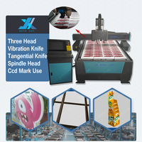 Cortadora Multifunción JX AUTO CNC de Tres Cabezales en Uno con Husillo de Vibración, Cuchilla Tangencial y CCD