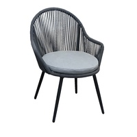 Petit balcon économiser de l'espace corde en aluminium étanche antirouille extérieur jardin patio bistro ensemble corde lune chaise