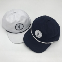 Chapeau personnalisé en coton non structuré Snapback un peu chapeaux de papa à bord incurvé chapeau personnalisé tissé patch avec corde
